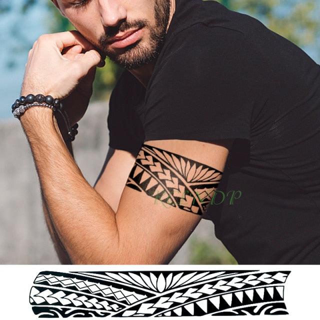 57 Sheets Temporary Tattoo Stickers Set Waterproof Temporary Tattoo Waist Arm Modern Stylish Big Black Tattoos For Womens Mens