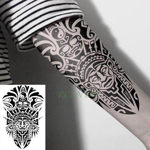 57 Sheets Temporary Tattoo Stickers Set Waterproof Temporary Tattoo Waist Arm Modern Stylish Big Black Tattoos For Womens Mens