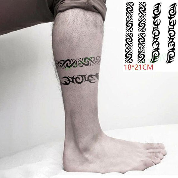 57 Sheets Temporary Tattoo Stickers Set Waterproof Temporary Tattoo Waist Arm Modern Stylish Big Black Tattoos For Womens Mens