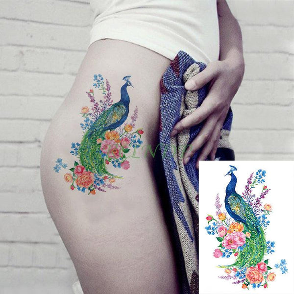 57 Sheets Temporary Tattoo Stickers Set Waterproof Temporary Tattoo Waist Arm Modern Stylish Big Black Tattoos For Womens Mens