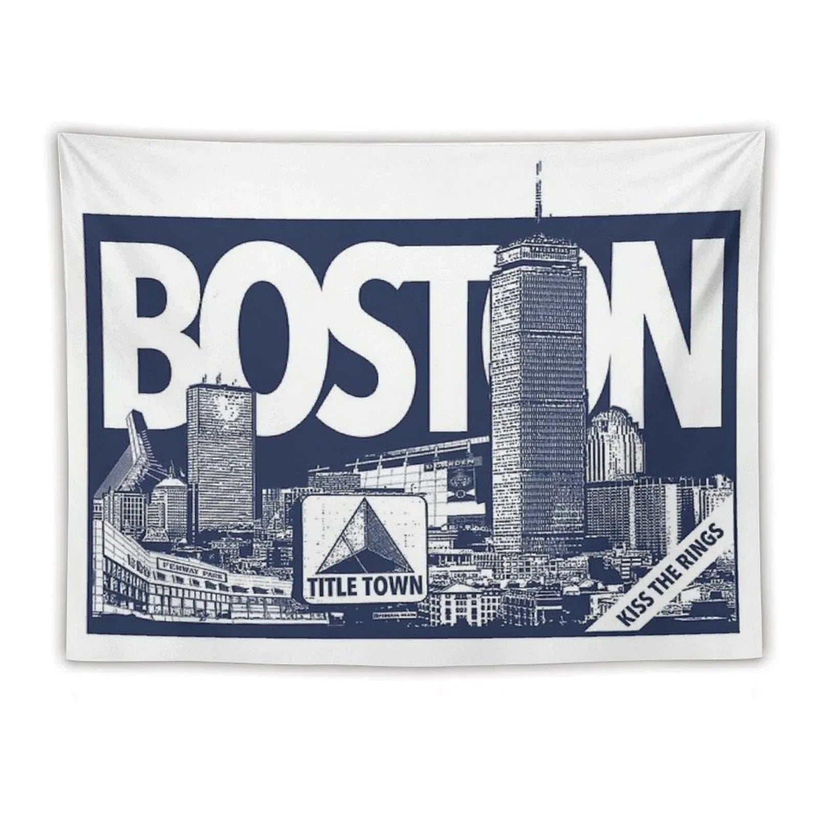 Title Town Skyline Tapestry