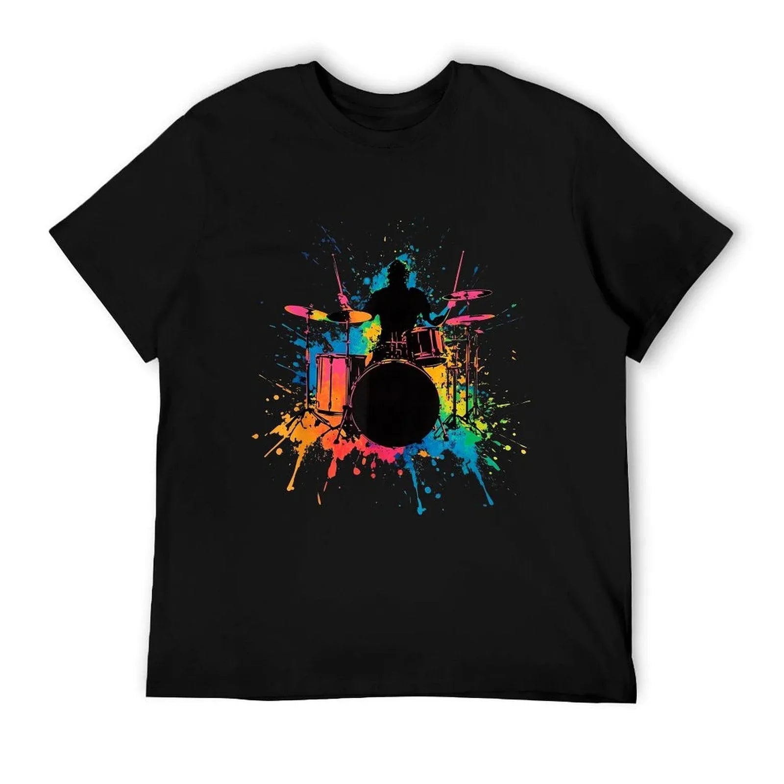 Drummer Colorful Drums Drumming Music Lover T-Shirt