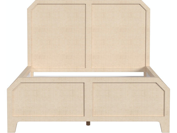 Bar Harbor Queen Raffia Panel Bed in Natural