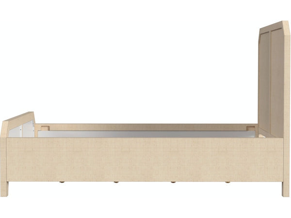 Bar Harbor Queen Raffia Panel Bed in Natural