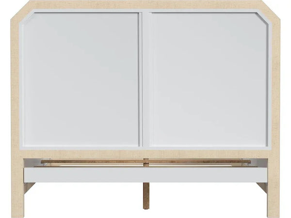 Bar Harbor Queen Raffia Panel Bed in Natural - Gifts for You 'n Me