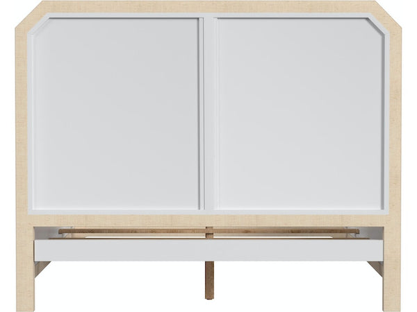 Bar Harbor Queen Raffia Panel Bed in Natural