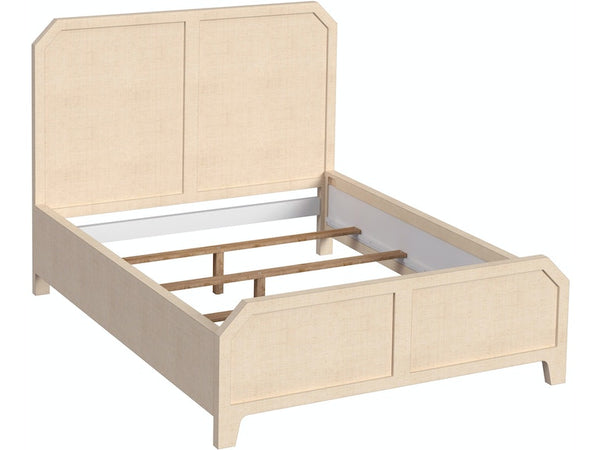 Bar Harbor Queen Raffia Panel Bed in Natural