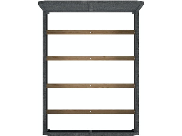 Bar Harbor Queen Raffia Panel Bed in Gray