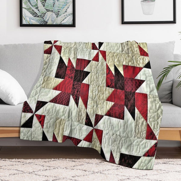 Triangle Fabric Eco-conscious Throw Blanket
