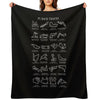 F-1 Race Tracks  Vertical (White Stencil - No Background) Throw Blanket