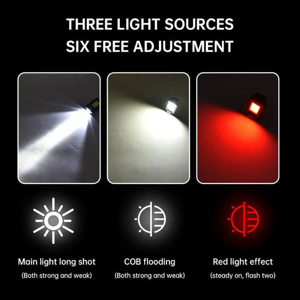Outdoor Sports Night Running Safety Warning Light Field Floodlight Magnetic Suction Illumination Street Lamp Clip Cap Running Light