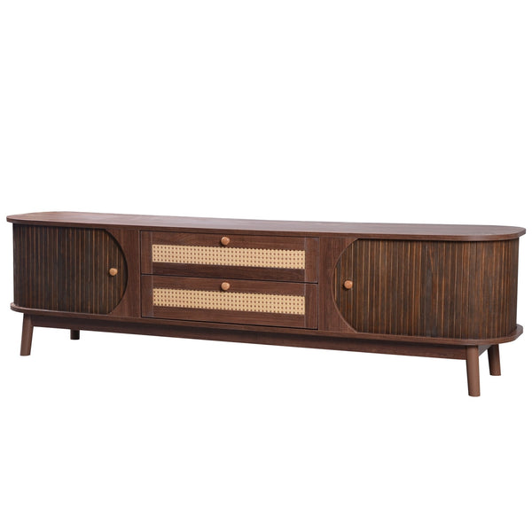 Modern Farmhouse Rattan TV Stand BLAKHOM
