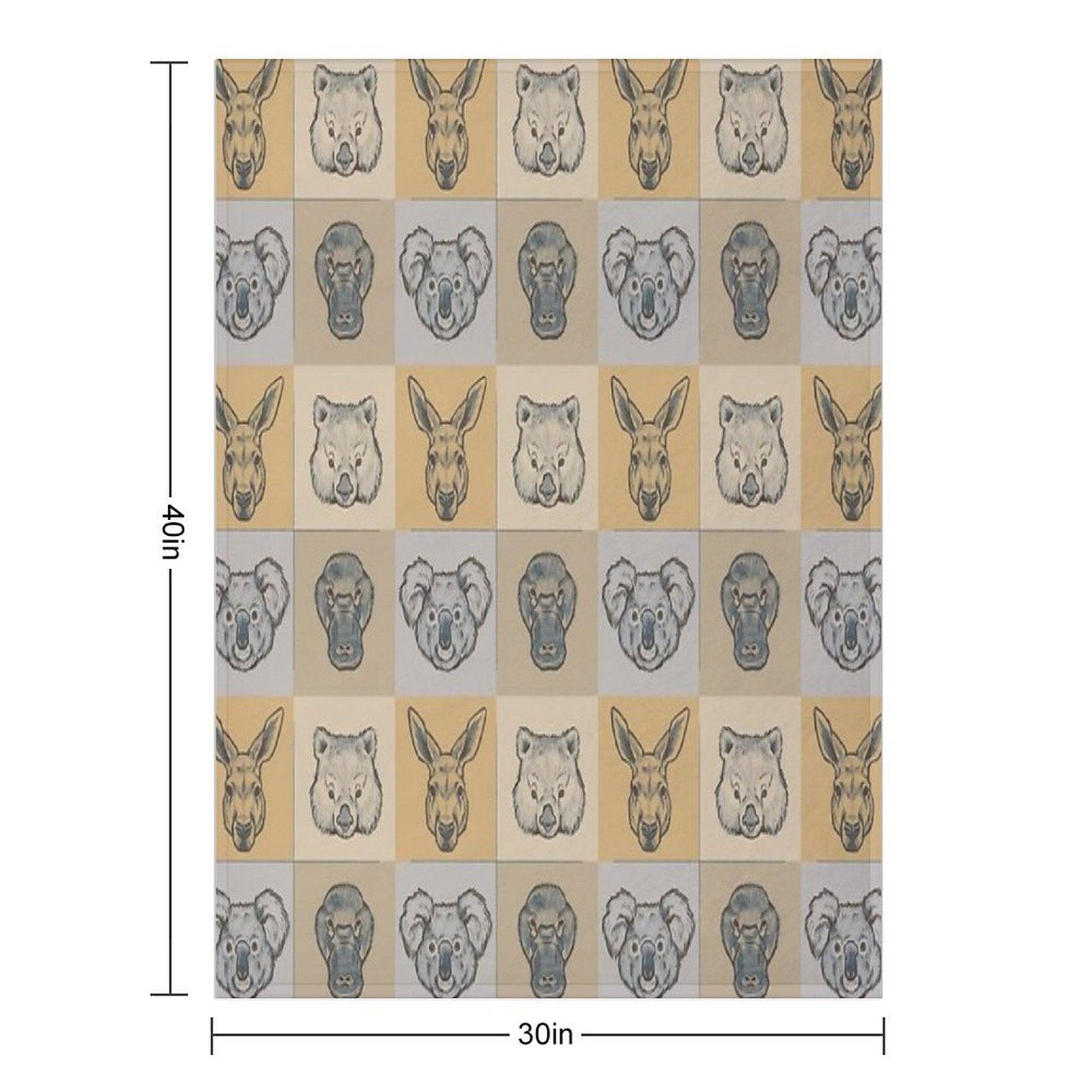 Australian Animals Throw Blanket