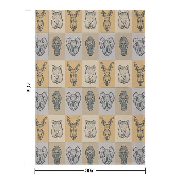 Australian Animals Throw Blanket