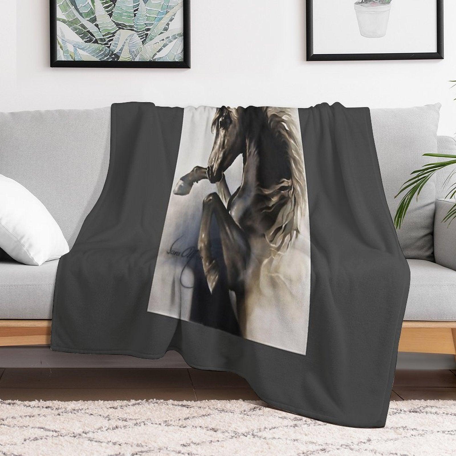 Black Fury Throw Blanket