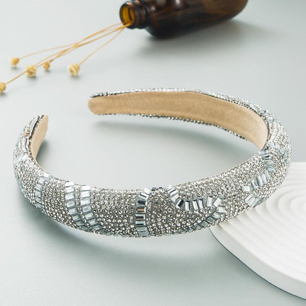 Hair Hoop Fashion New Design Shiny Gypsophila Thin Sponge Headband Korean High-End High-Skull Top Hair Accessories