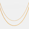 Double Layered Gold Bead Chain Necklace