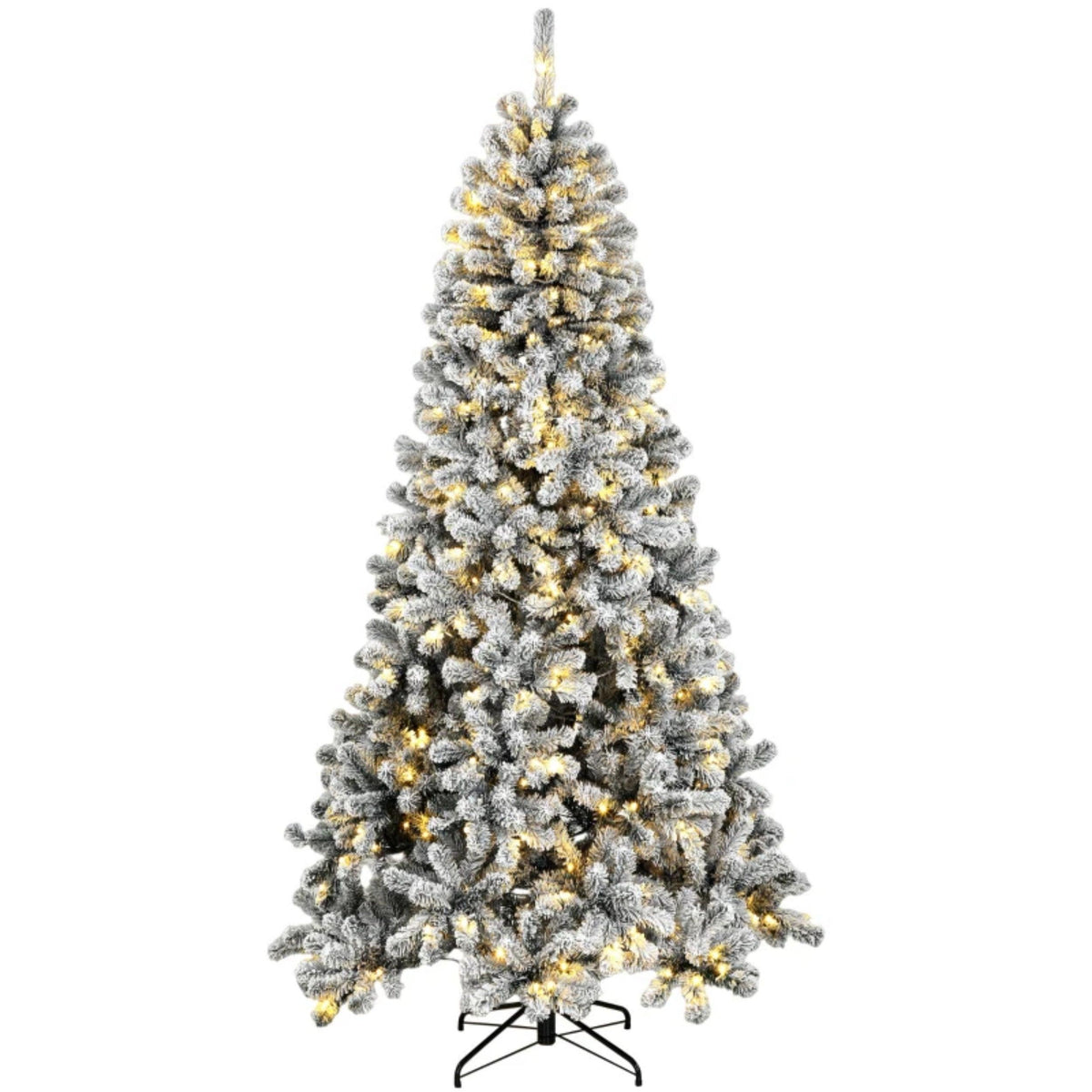 6 ft Pre-Lit Snow-Flocked Northern Pine Artificial Christmas Tree