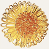 Gold Floral Napkin Rings – Floral Grace - Set of 4