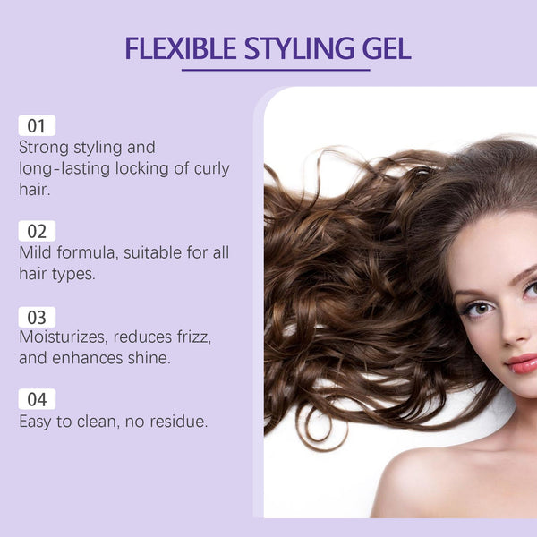 Curl Styling Gel Hair Moisturizing Light Refreshing Curl Styling Long Lasting Care Gel