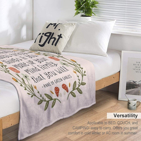 Anne of Green Gables Enjoy Things Quote Throw Blanket