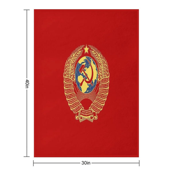 Golden Soviet Union Flag Premium Throw Blanket