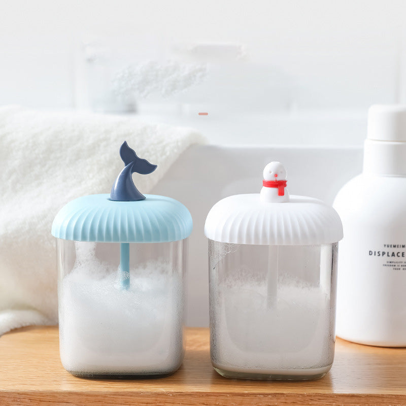 Cute Bubbler Manual Foaming Facial Cleanser Bubbler Portable Press Shampoo Bubbler