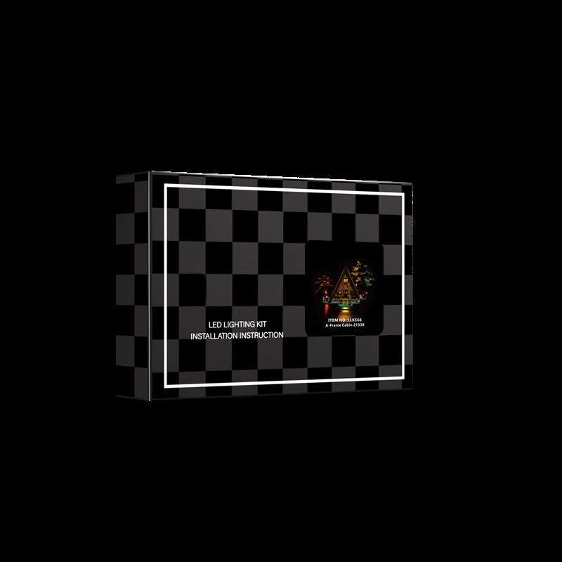 Compatible with LEGO 21338 A-shaped wooden house LED lighting creative ornaments, luminous toys, and building blocks