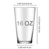 Round glass cup 16oz beer wheat cup body customized straight cup