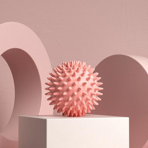 Durable sport massage ball. Spiky design for myofascial release, deep - tissue work, trigger points, muscle recovery & pain reli