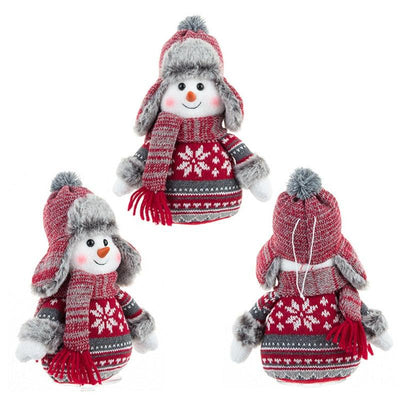 Doll Lei Feng Hat Scarf Snowman Doll Window Display Cute Christmas Snowman Cloth Doll
