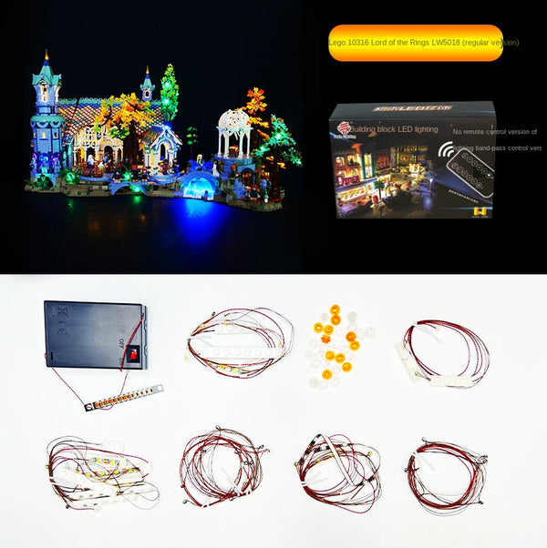 LP building block lighting suitable for LEGO Lord of the Rings 10316 Yugu Rivendell Castle LED remote control lighting