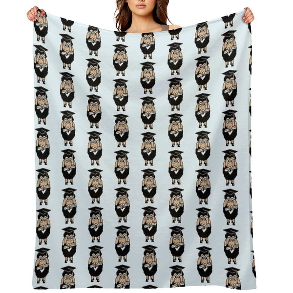 Sheep High School Certificate College Graduation Shrink-resistant Throw Blanket