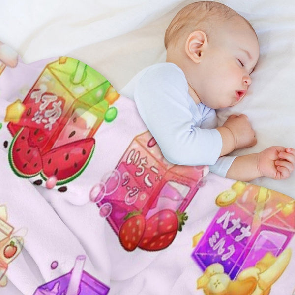 Aesthetic Fruit Carton Collection Velvety-soft Throw Blanket