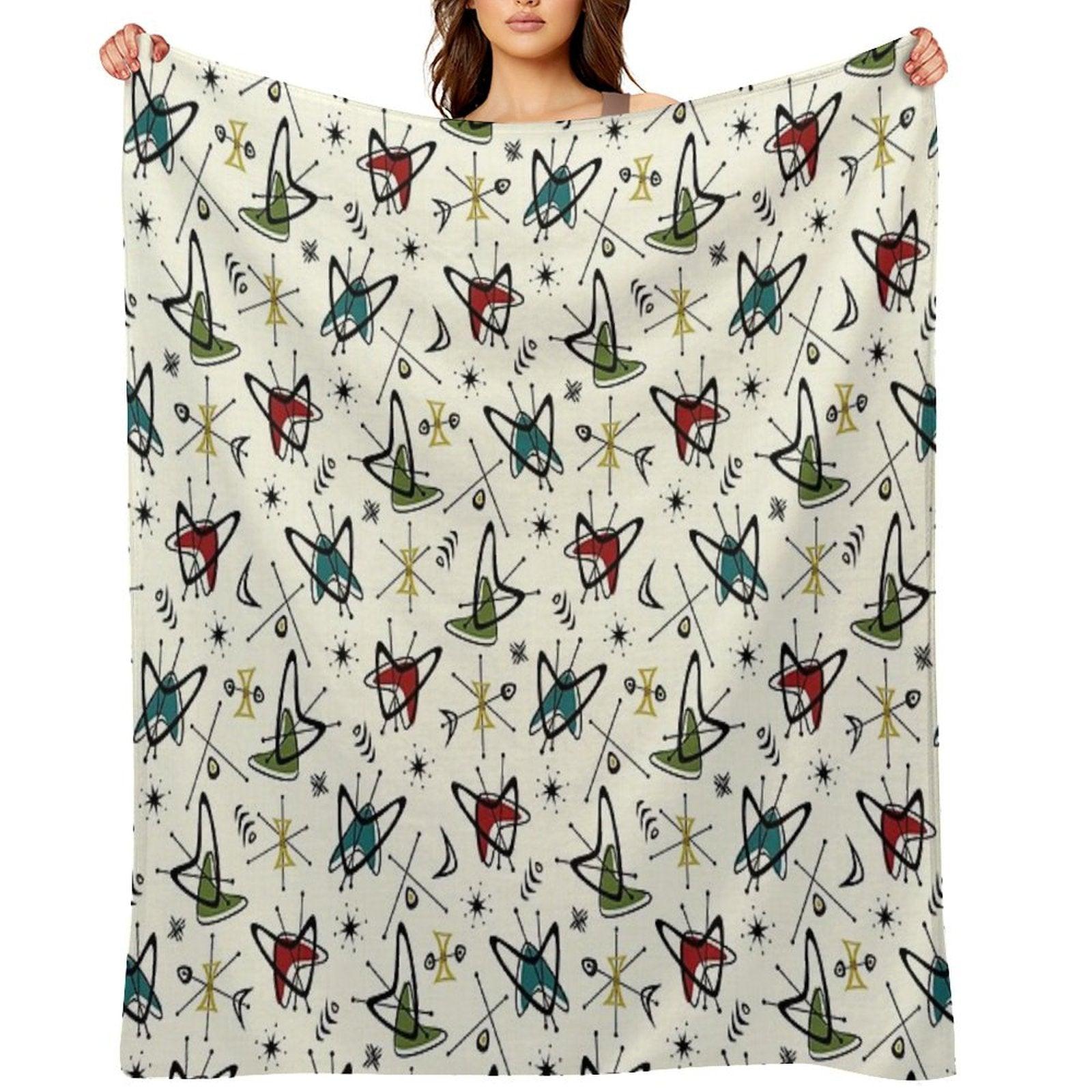 Atomic Boomerang Flashback Throw Blanket