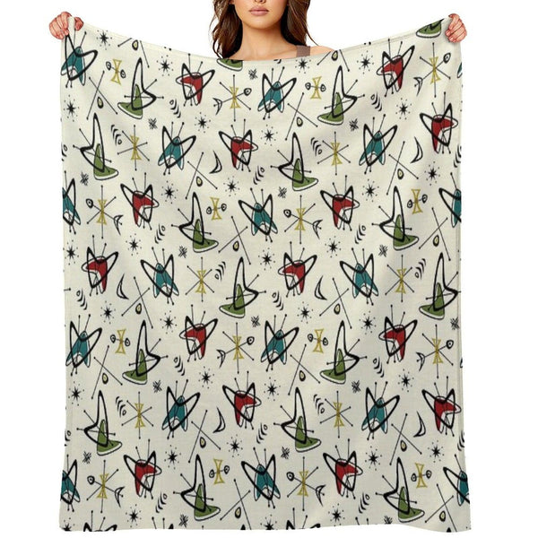 Atomic Boomerang Flashback Throw Blanket
