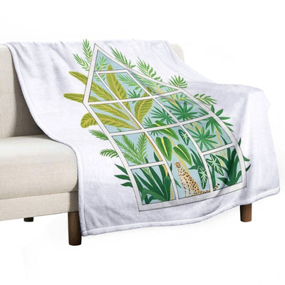 Jungle Greenhouse Velvety-soft Throw Blanket