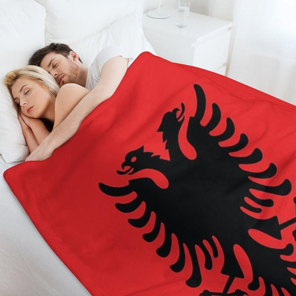 Albanian Flag Throw Blanket