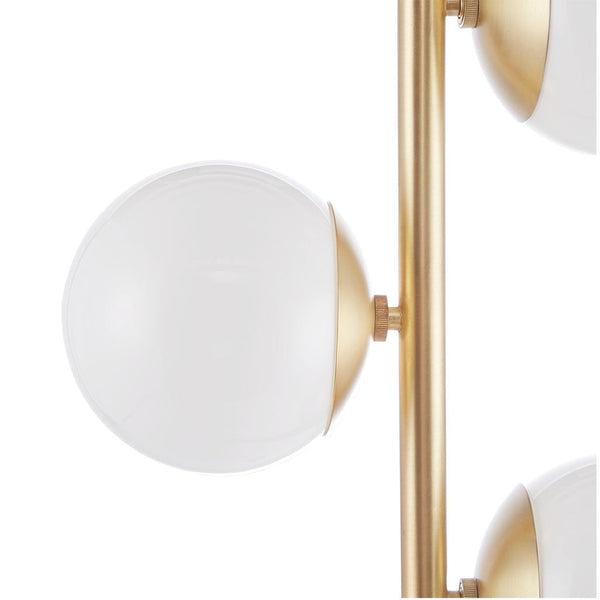 3-Globe Light Floor Lamp with Marble Base BLAKHOM