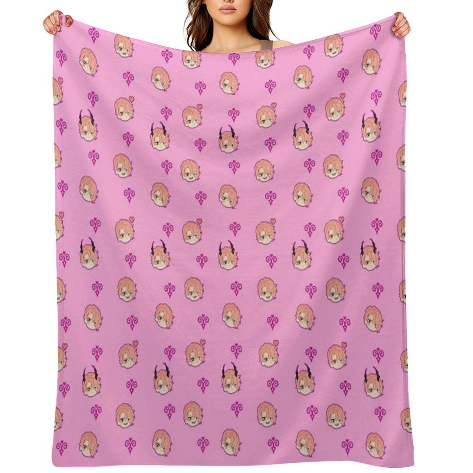 Obey Me - Asmo Pattern Throw Blanket