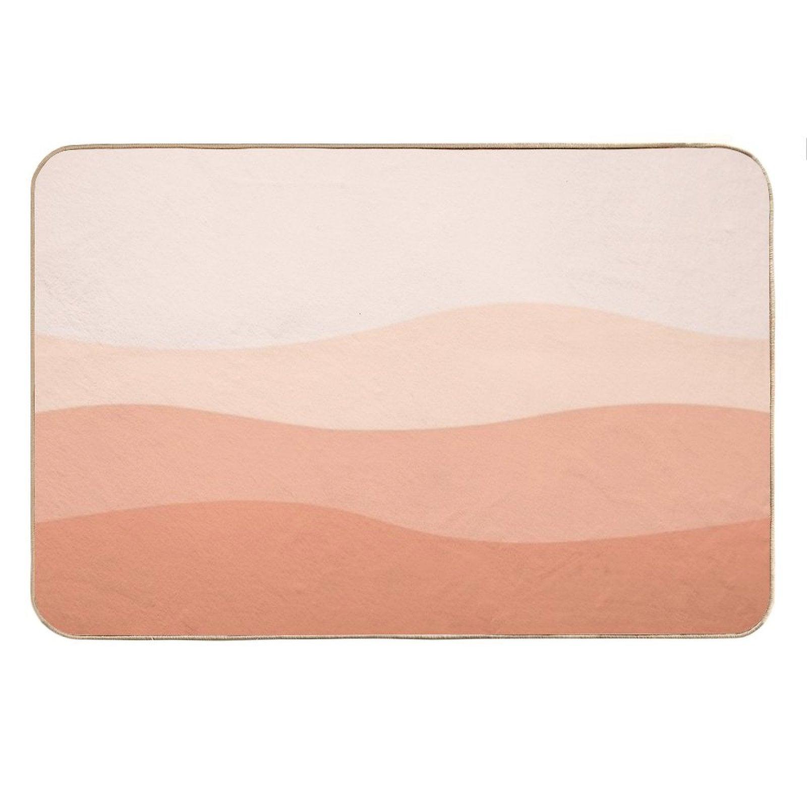 Peachy Ombre Dunes Bath Mat