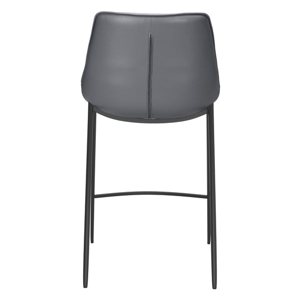 Magnus Counter Stool (Set of 2) Dark Gray & Black