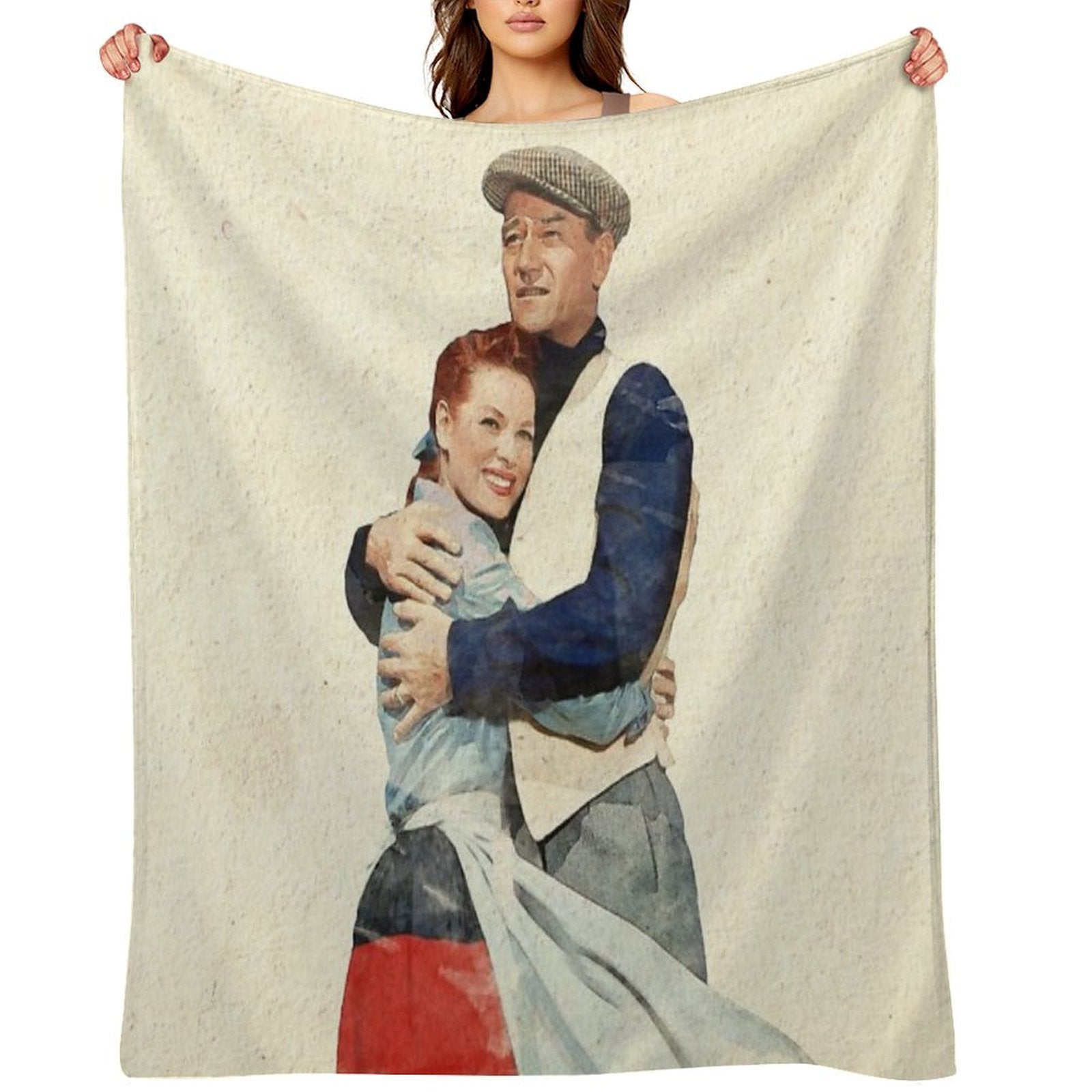 The Quiet Man - Watercolor Velvety-soft Throw Blanket