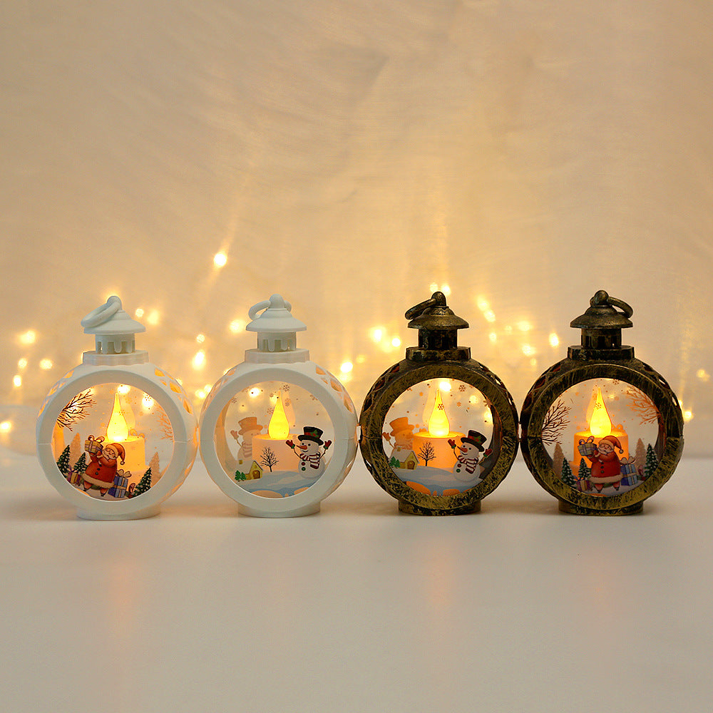 Christmas decorations, luminous night lights, pendant decorations, props, desktop candles, table lamps, and window displays