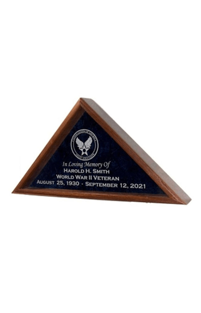 Ceremonial Casket Flag Cases, Casket Flag Case - Engraved Emblem