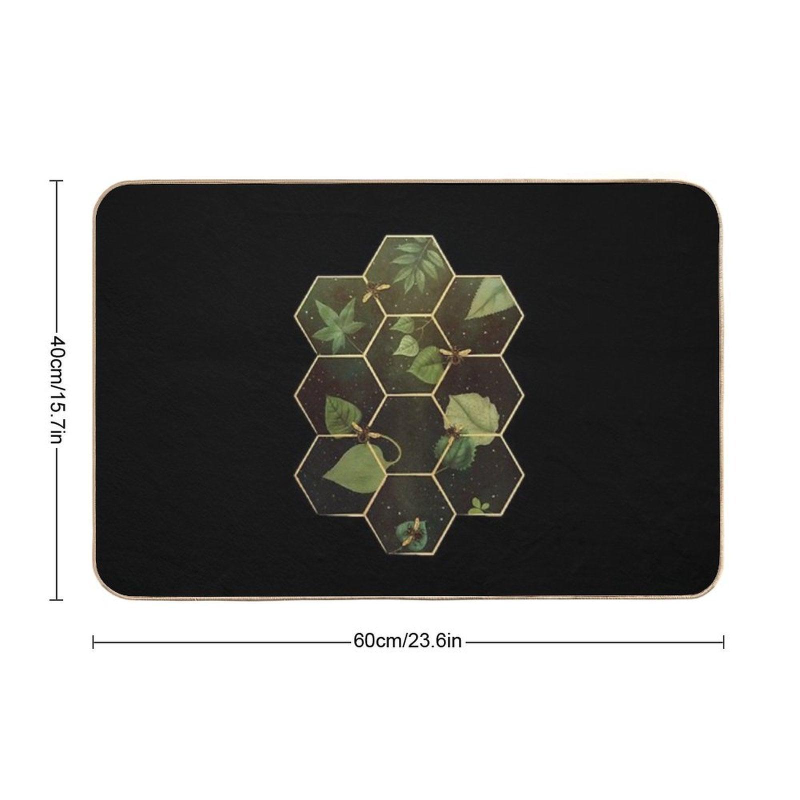 Bees in Space  Easy Maintenance Bath Mat