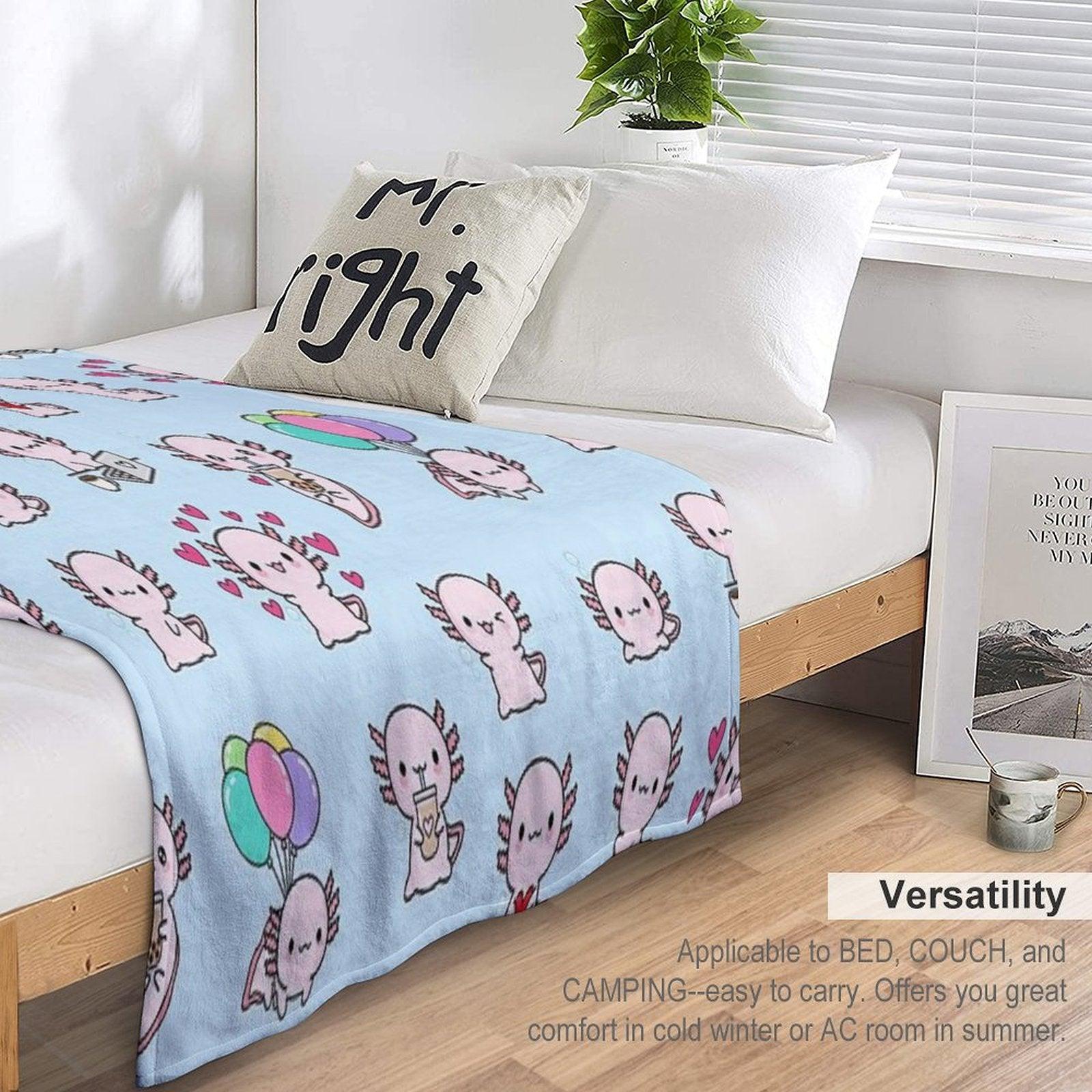 Copia De Cute Axolotl, Set Throw Blanket