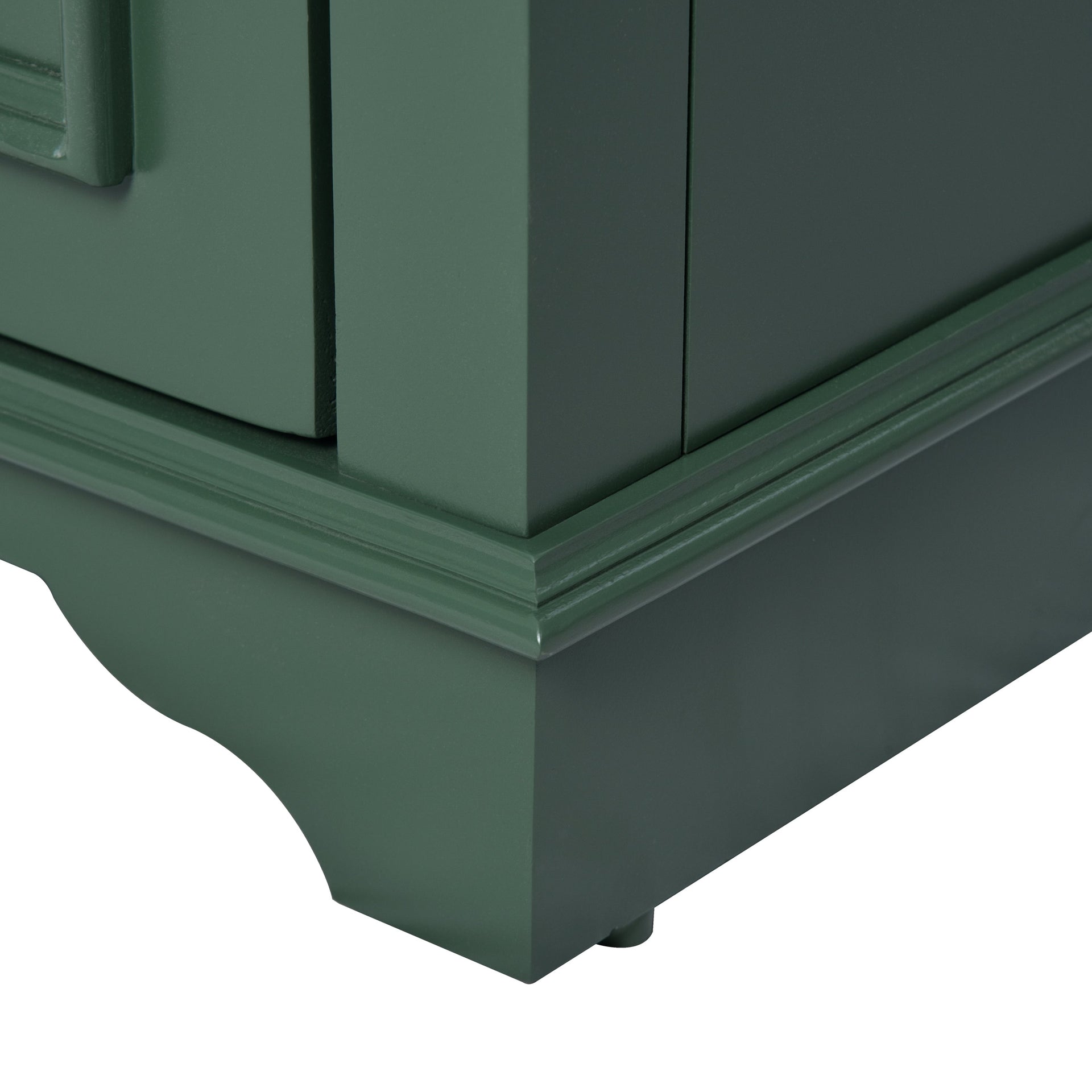 Bathroom Vanity with Ceramic Sink and Modern Freestanding Storage Cabinet, Soft-Close Doors