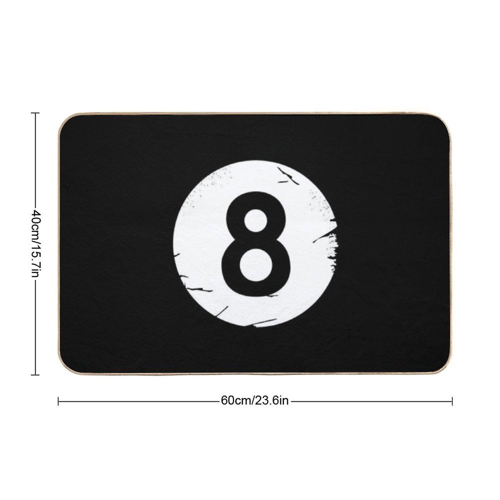 8 BALL BILLIARDS POOL EIGHT-BALL Bath Mat