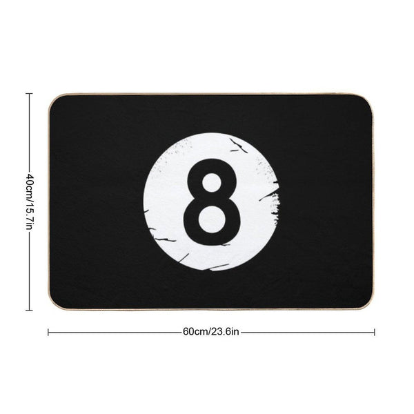 8 BALL BILLIARDS POOL EIGHT-BALL Bath Mat